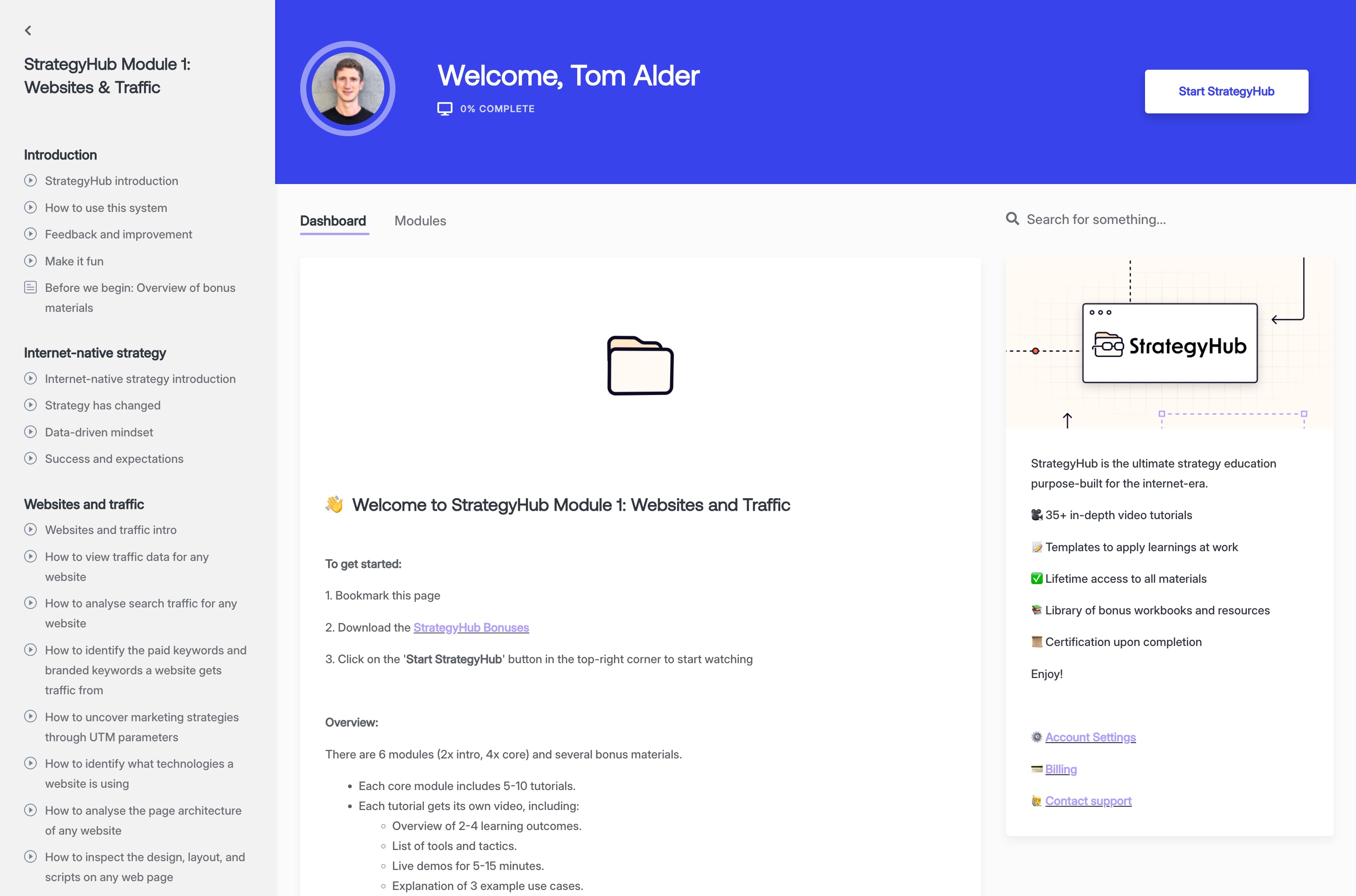 Websites & Traffic Course Preview